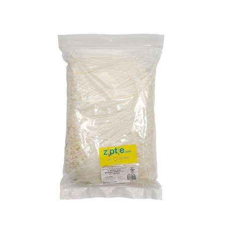 South Main Hardware Cable Tie, 6 in L, 1.5 in Max Bundle Dia., Natural, Nylon, 45 lb Strength, 1000 PK 220121